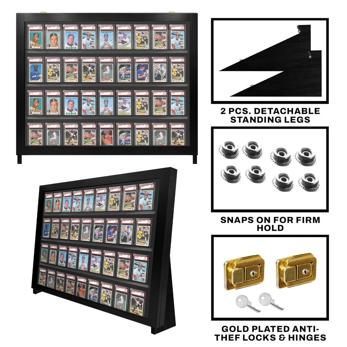 Pennzoni Graded Card Tabletop Display Case with Standing Legs – product image 8