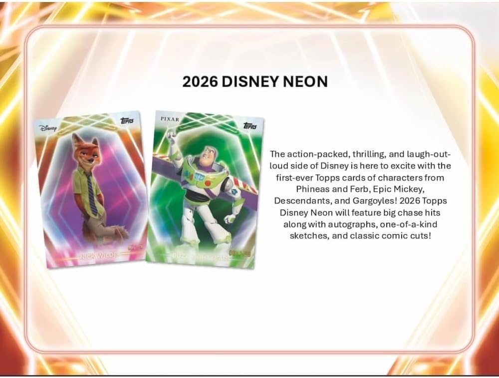 2026 Topps Disney Neon Hobby Box – product image 3