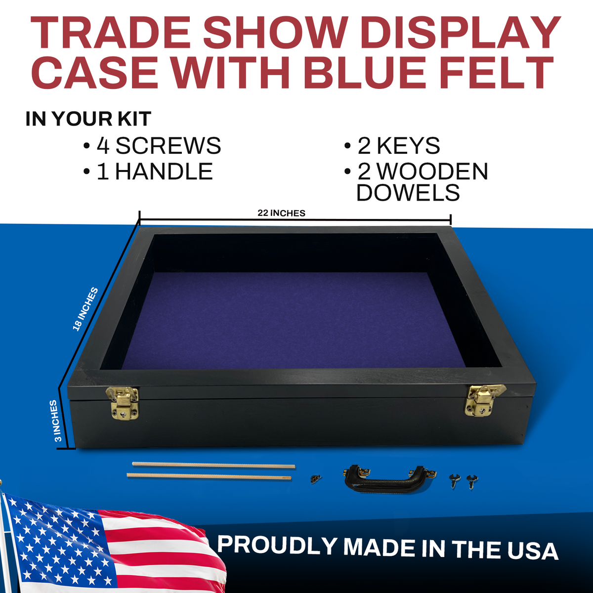 Pennzoni Small Trade Show Display Case – 18 × 22 × 4 in. – product image 32